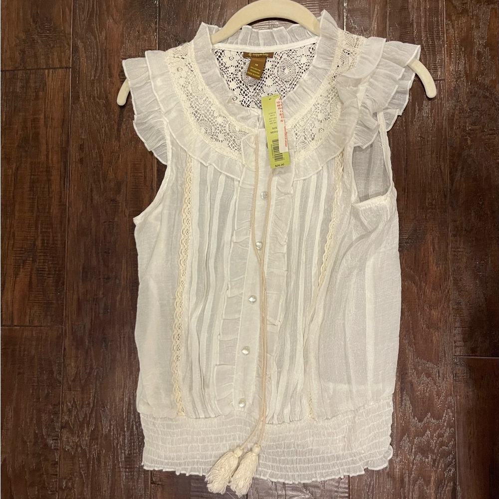 White blouse NWT size M
